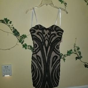 Rachel Allan Black Strapless Cocktail Dress size 0